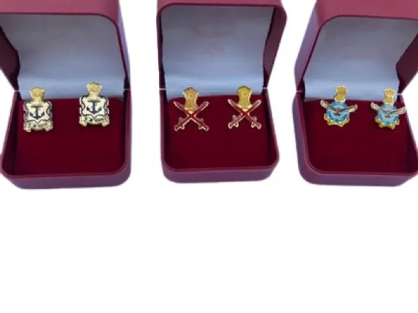 Triservices_Original_Cufflink_Set_Of_2_Pcs_Golden_Finished