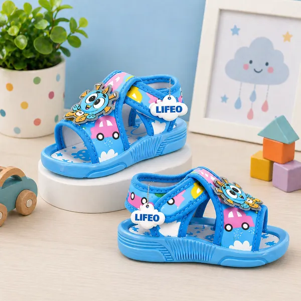 Blue_Cartoon_Sandals_For_Kids