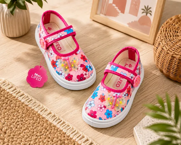 Pink_Canvas_Floral_Mary_Jane_Shoes_For_Girls