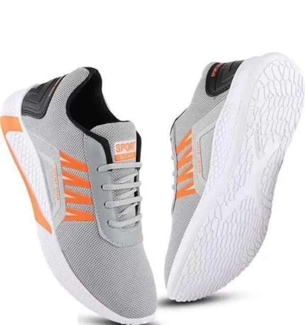 Grey_Mesh_Lace-Up_Sports_Shoes_For_Men
