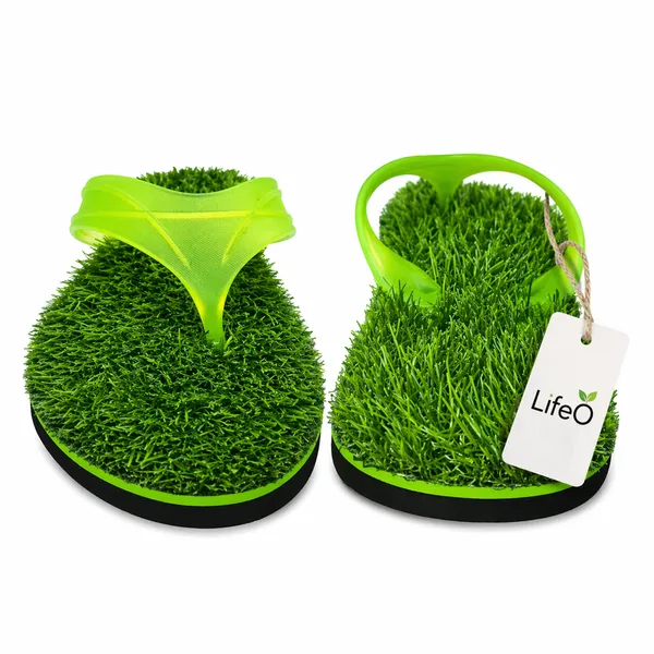 Green_Grass_Textured_Flip_Flops_For_Unisex
