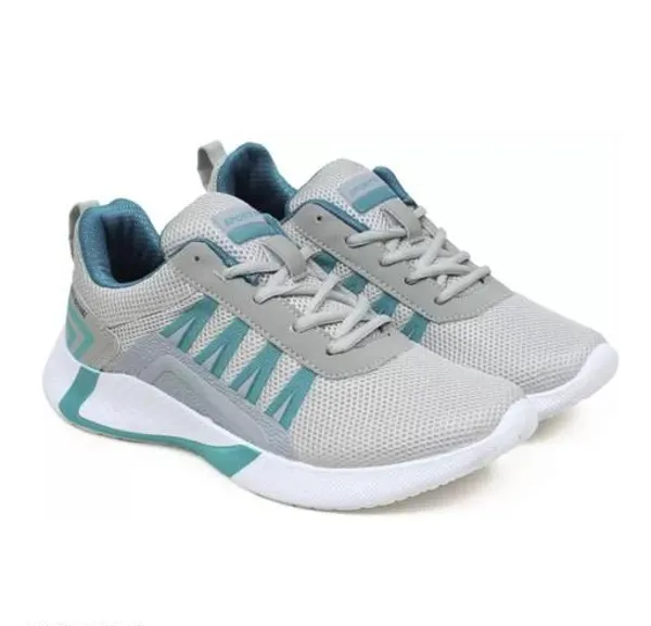 Grey_Mesh_Lace_Up_Sports_Shoes_For_Adults