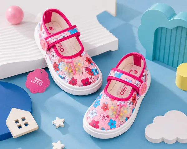 Pink_Canvas_Floral_Mary_Jane_Shoes_For_Girls