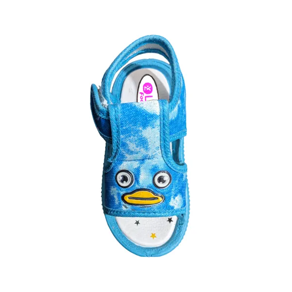 Sky_Blue_Textured_Cartoon_Sandals_For_Kids