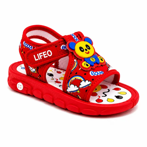 Red_Cartoon_Print_Casual_Sandals_For_Kids