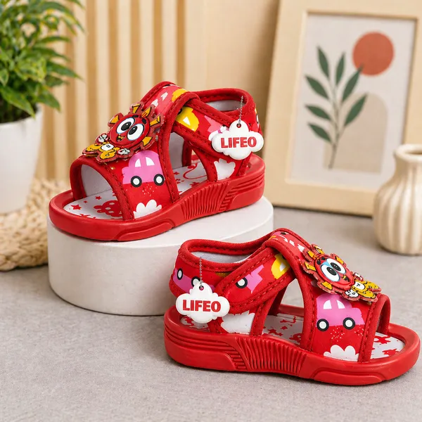 Red_Cartoon_Strap_Sandals_For_Kids