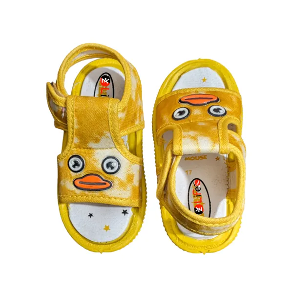 Yellow_Textile_Casual_Sandals_For_Kids