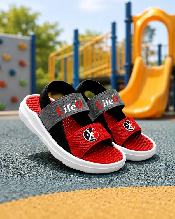 Red_And_Black_Casual_Sandals_For_Boys