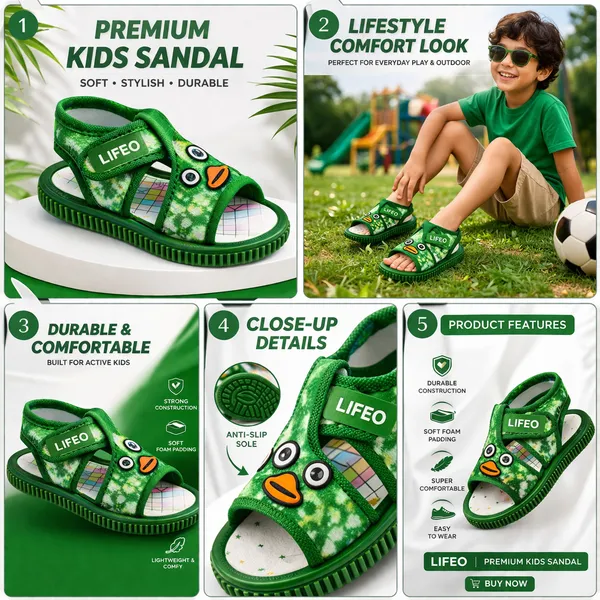Orange_And_Green_Casual_Kids_Sandals_Combo_For_Kids