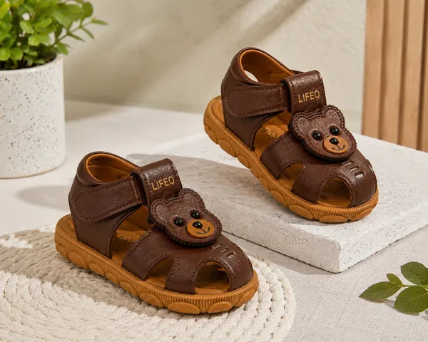 Brown_Bear_Design_Sandals_For_Kids