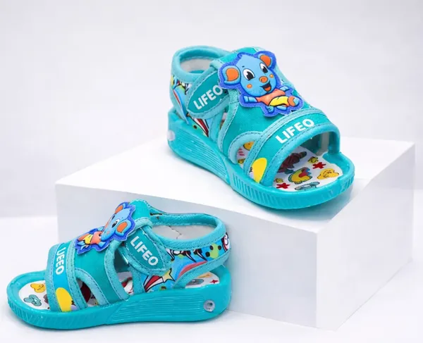 Turquoise_Cartoon_Sandals_For_Boys