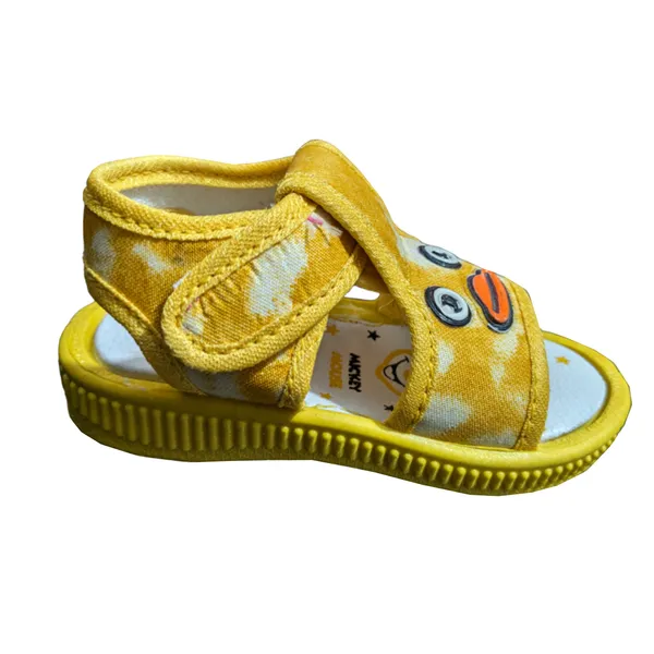 Yellow_Textile_Casual_Sandals_For_Kids