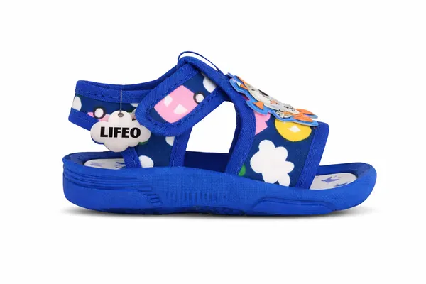 Blue_Cartoon_Print_Sandals_For_Kids