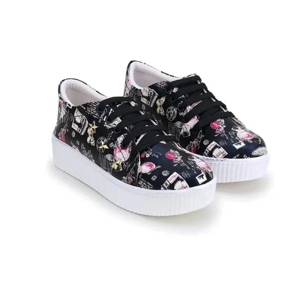 Multicolor_Printed_Lace-Up_Casual_Sneakers_For_Women
