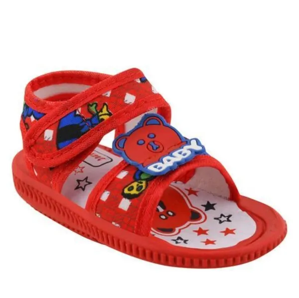 Red_Printed_Strap_Sandals_For_Babies