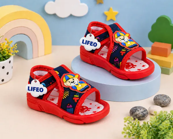 Red_Printed_Open_Toe_Sandals_For_Boys