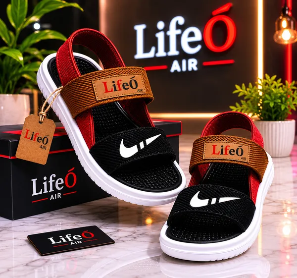 Black_And_Red_Strap_Sandals_For_Kids