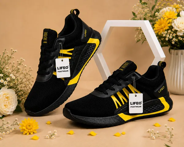 Black_Mesh_Lace_Up_Sports_Shoes_For_Men