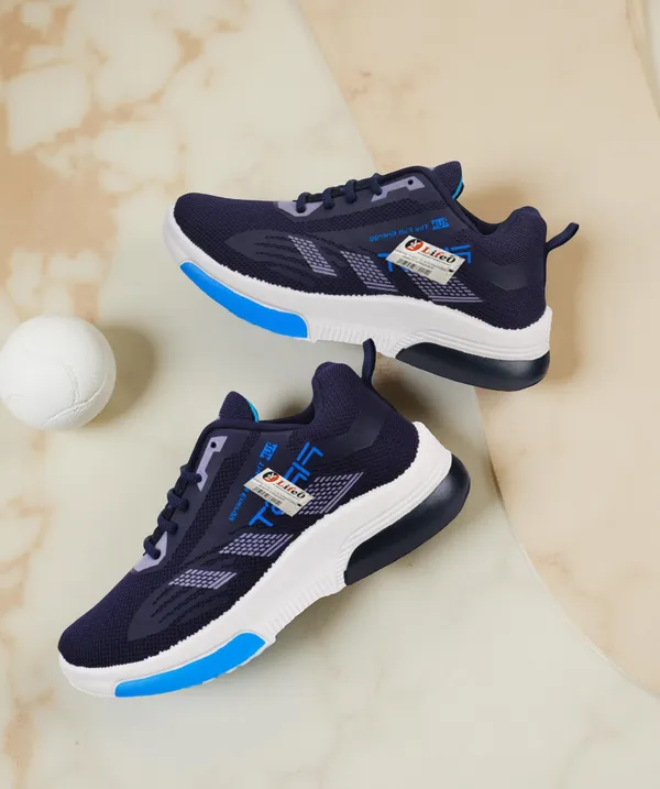 Navy_Mesh_Running_Sneakers_For_Unisex