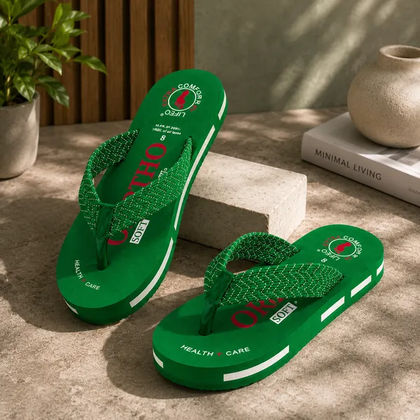 Green_Comfort_Flip_Flops_For_Men