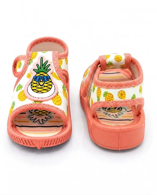 Coral_Pineapple_Print_Sandals_For_Girls