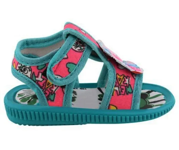 Blue_Textile_Cartoon_Sandals_For_Girls