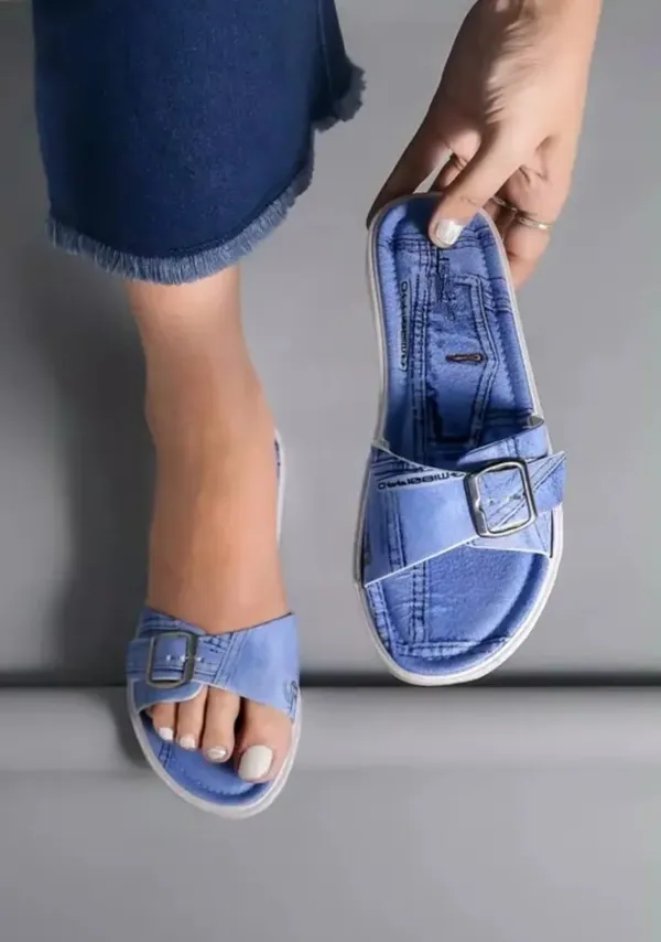 Blue_Denim_Flat_Sandals_For_Women