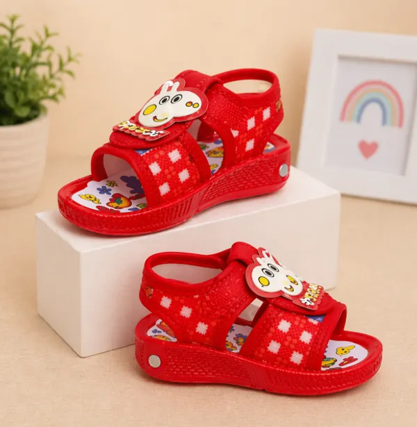 Red_Cartoon_Open_Toe_Sandals_For_Kids