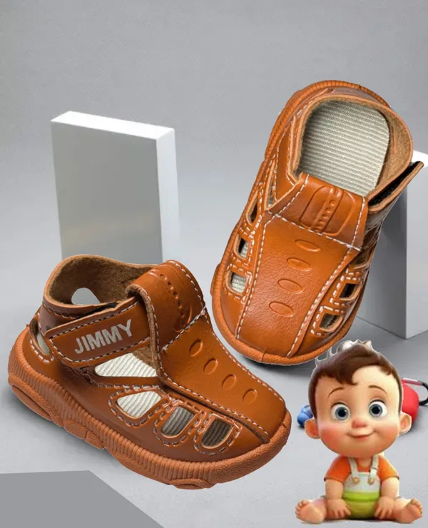 Brown_Velcro_Ankle_Sandals_For_Babies