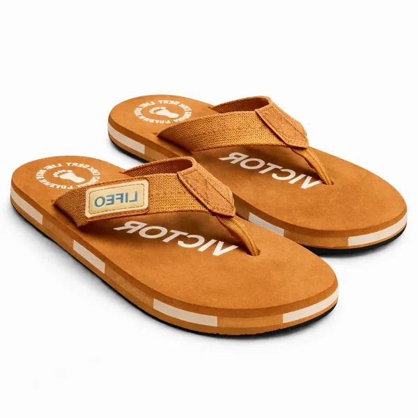 Orange_Casual_Flip_Flops_For_Men