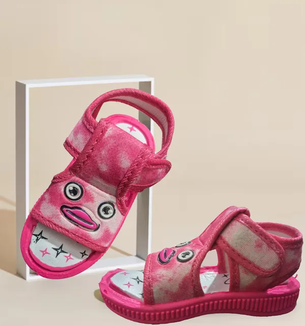 Pink_Printed_Velcro_Sandals_For_Girls