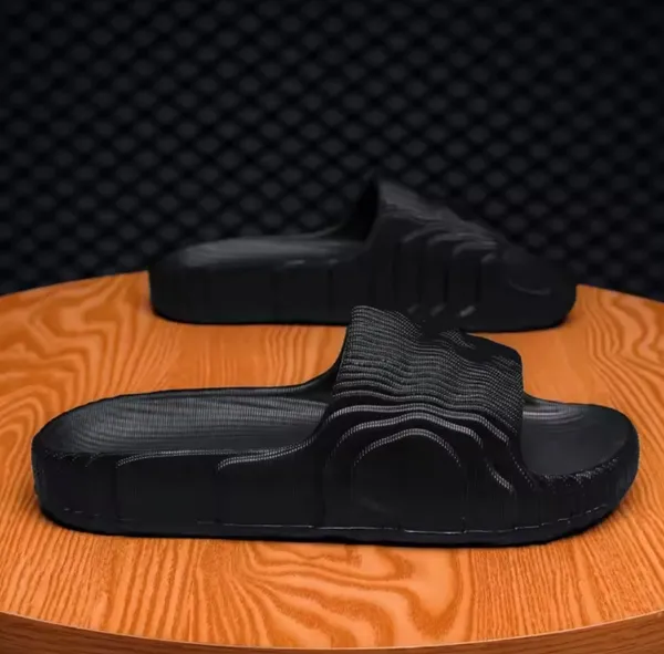 Black_Textured_Slip-On_Slides_For_Unisex