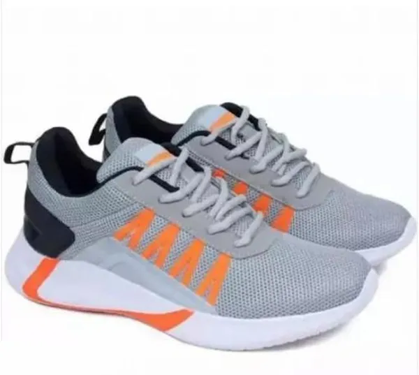 Grey_Mesh_Lace-Up_Sports_Shoes_For_Men