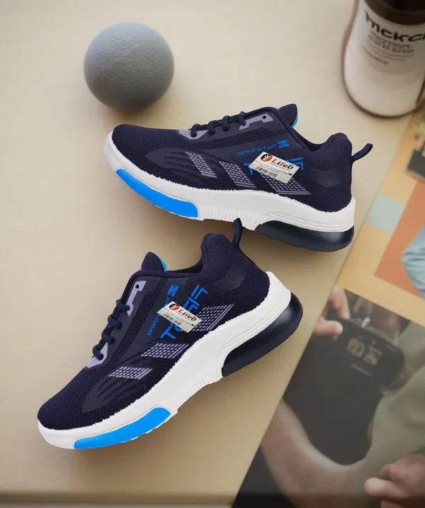 Navy_Mesh_Running_Sneakers_For_Unisex