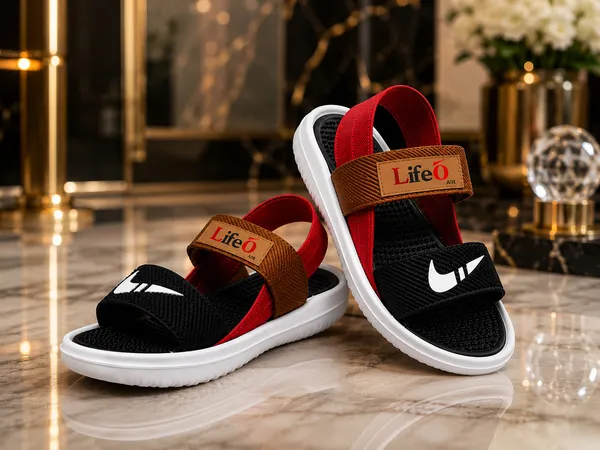 Black_And_Red_Strap_Sandals_For_Kids