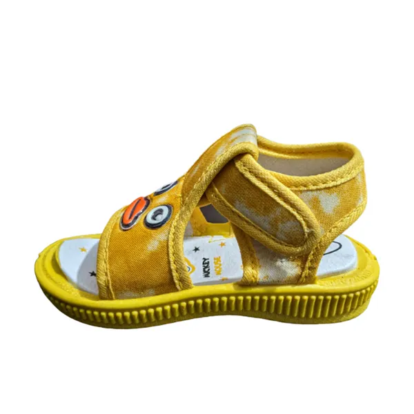 Yellow_Textile_Casual_Sandals_For_Kids