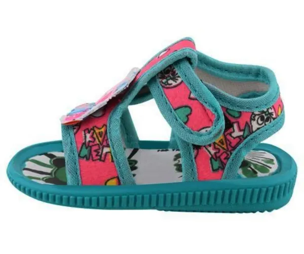 Blue_Textile_Cartoon_Sandals_For_Girls