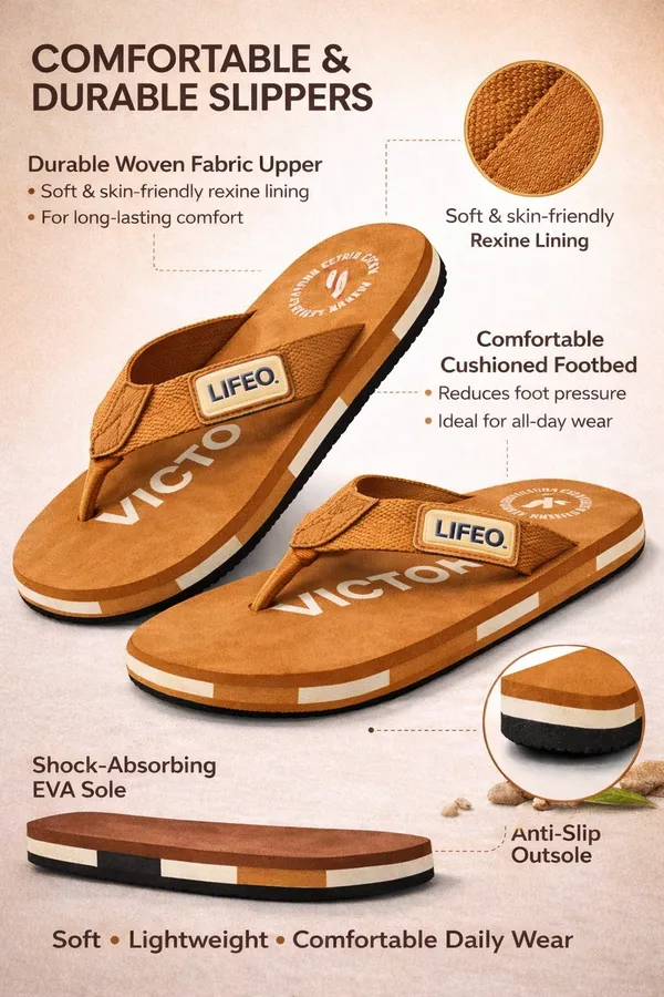 Orange_Casual_Flip_Flops_For_Men