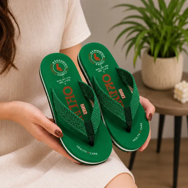 Green_Comfort_Flip_Flops_For_Men