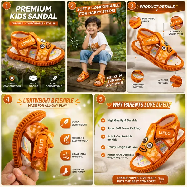 Orange_And_Green_Casual_Kids_Sandals_Combo_For_Kids