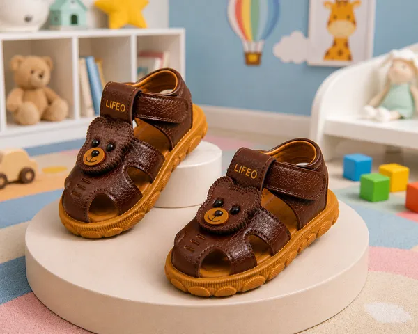 Brown_Bear_Design_Sandals_For_Kids