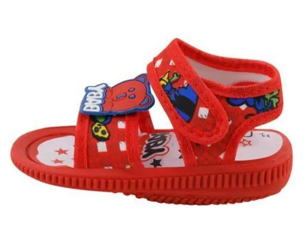 Red_Printed_Strap_Sandals_For_Babies