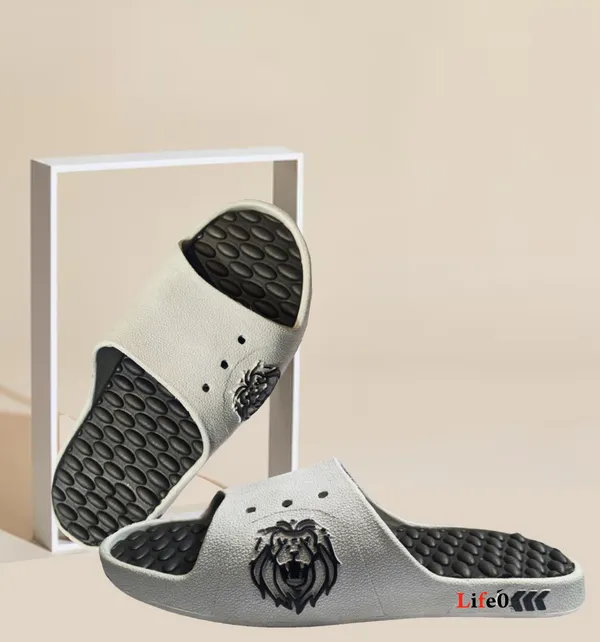 Grey_Textured_Slide_Slippers_For_Men