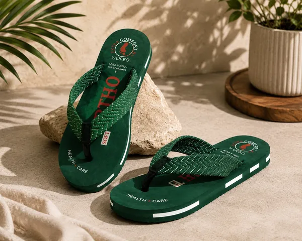 Green_Comfort_Flip_Flops_For_Men