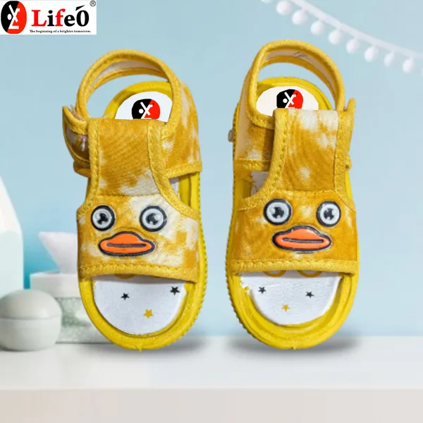 Yellow_Textile_Casual_Sandals_For_Kids