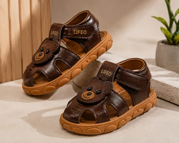 Brown_Bear_Design_Sandals_For_Kids