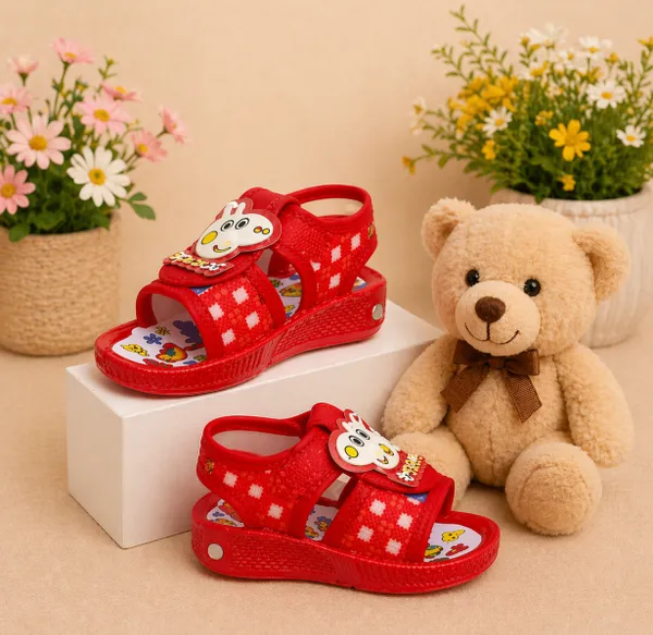 Red_Cartoon_Open_Toe_Sandals_For_Kids