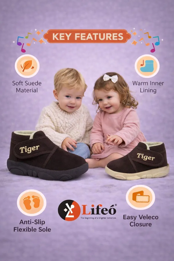 Brown_Suede_Velcro_Booties_For_Babies