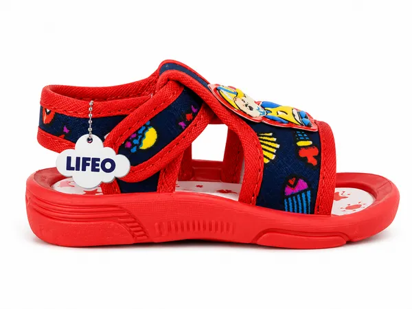 Red_Printed_Open_Toe_Sandals_For_Boys