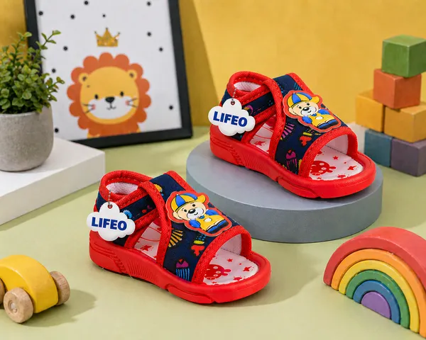 Red_Printed_Open_Toe_Sandals_For_Boys